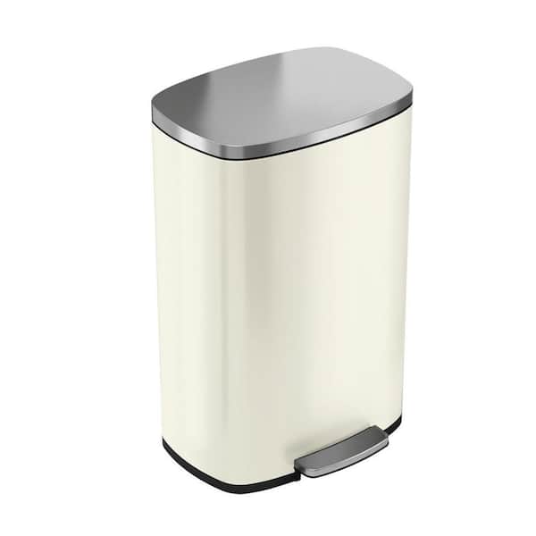 Desktop Trash can,Garbage Can Round Leather Trash Can Removable Inner  Wastebasket with Lid Soft Close Foot Pedal Household Kitchen Bathroom  Garbage Container Bin Desktop Trash Can (Color :D,Size :8 : : Home