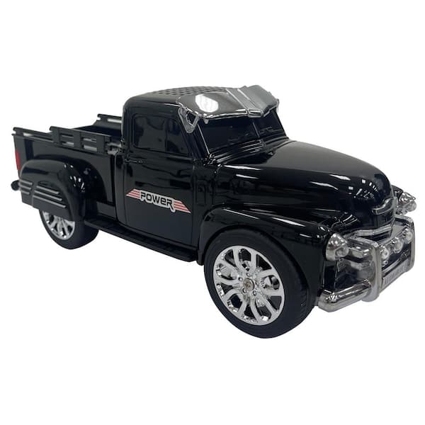 Retro Ride 10-Watt-RMS Bluetooth Rechargeable Truck Speaker with FM Radio in Black