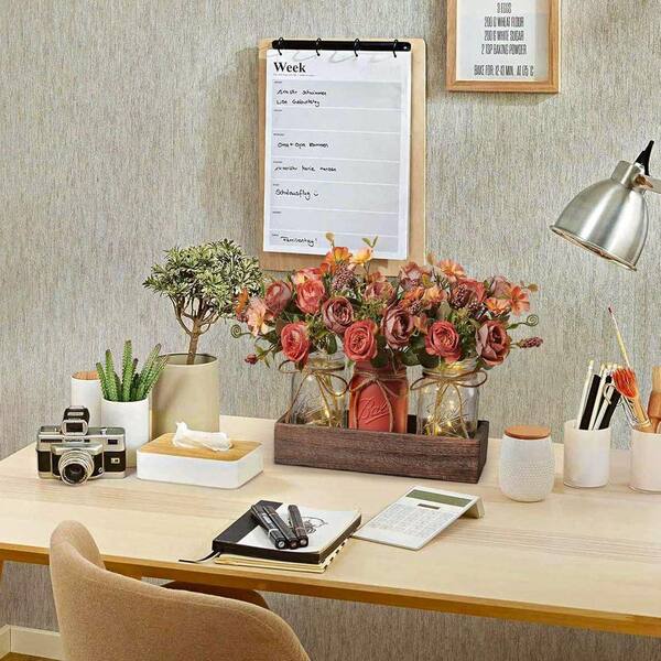 Orange Mason Jar Centerpiece Decorative Tray YY229ZX - The Home Depot