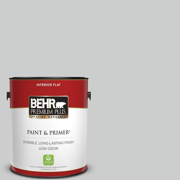 BEHR PREMIUM PLUS 1 gal. #N500-2 Loft Space Flat Low Odor Interior Paint & Primer