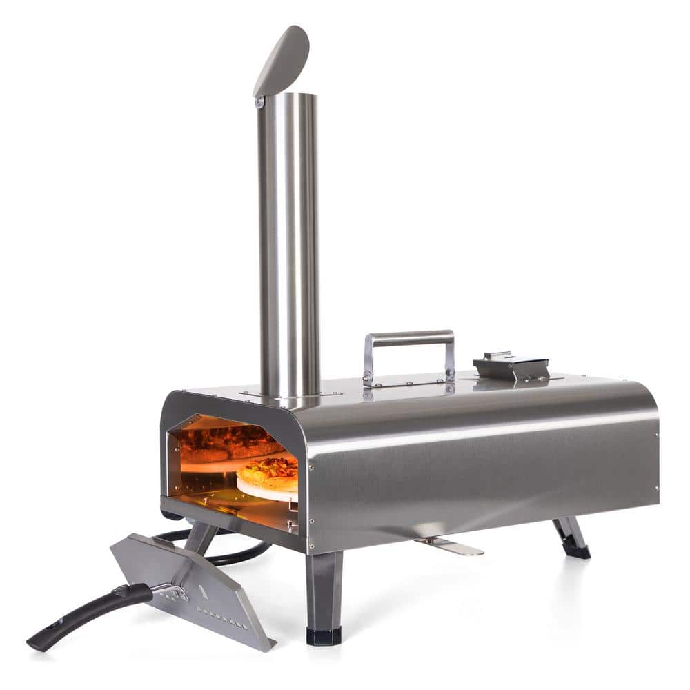 Multi-Fuel 12 in. Charcoal Wood Fired and Gas Outdoor Pizza Oven