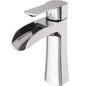 Paloma Single Handle Single-Hole Bathroom Faucet in Brushed Nickel