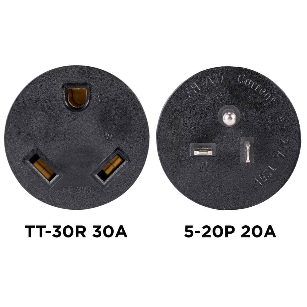 30 Amp 120-Volt 5-20P to TT-30R Generator Plug Adapter - 1
