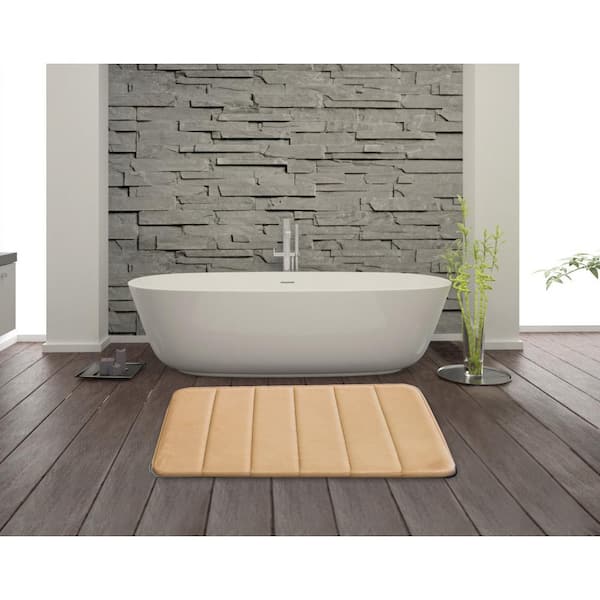 Home Dynamix Tranquility Beige 20 in. x 30 in. Bath Mat 2A-TQSS-150 - The  Home Depot