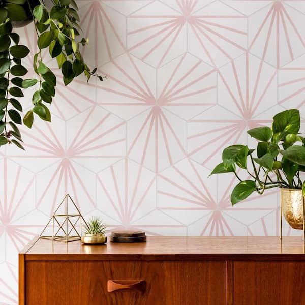 Horizon Dawn Hex Rosa 7-3/4 in. x 9 in. Ceramic Floor and Wall Tile (8.88 sq. ft./Case)