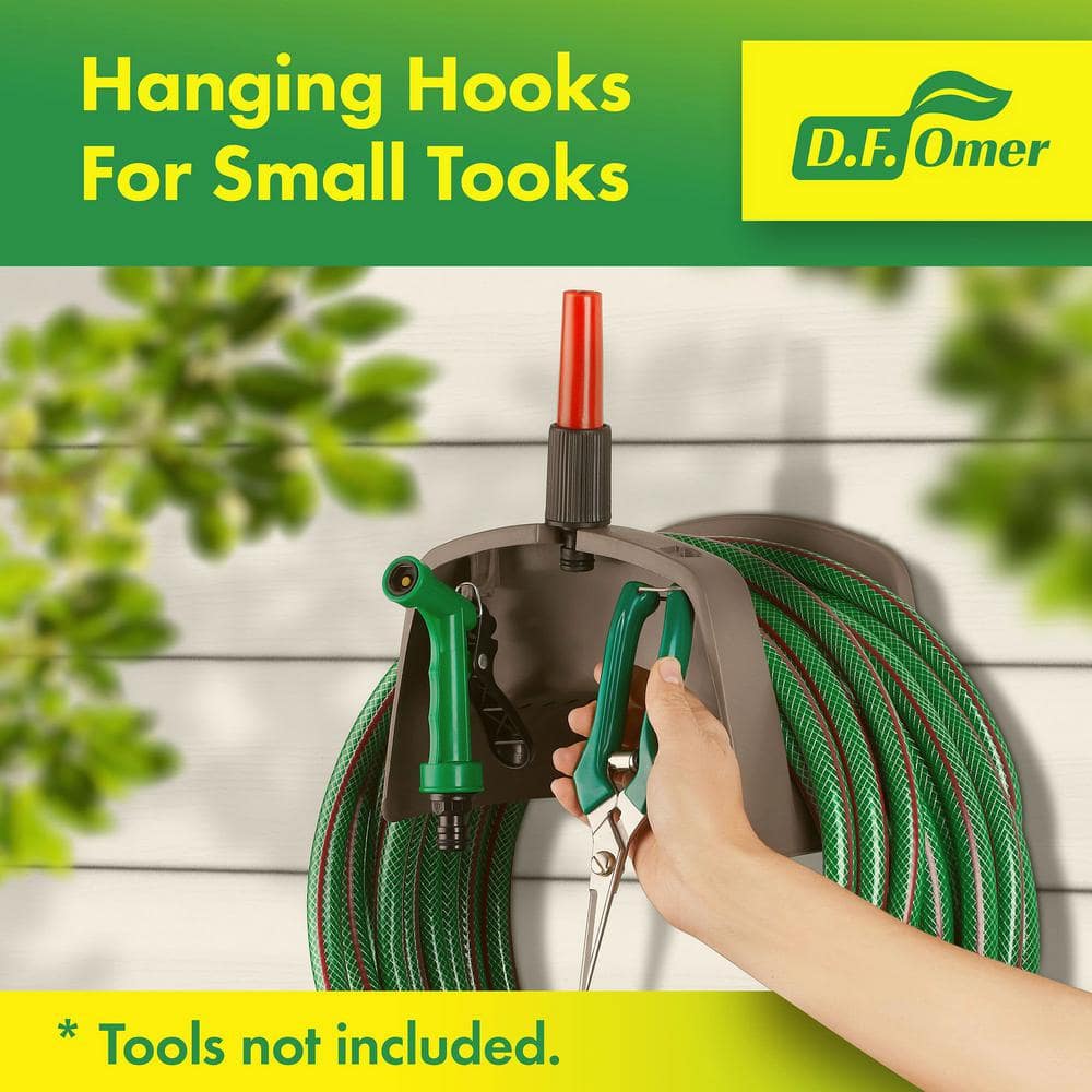 Weatherproof Brown Plastic Wall Mounted Hose Holder