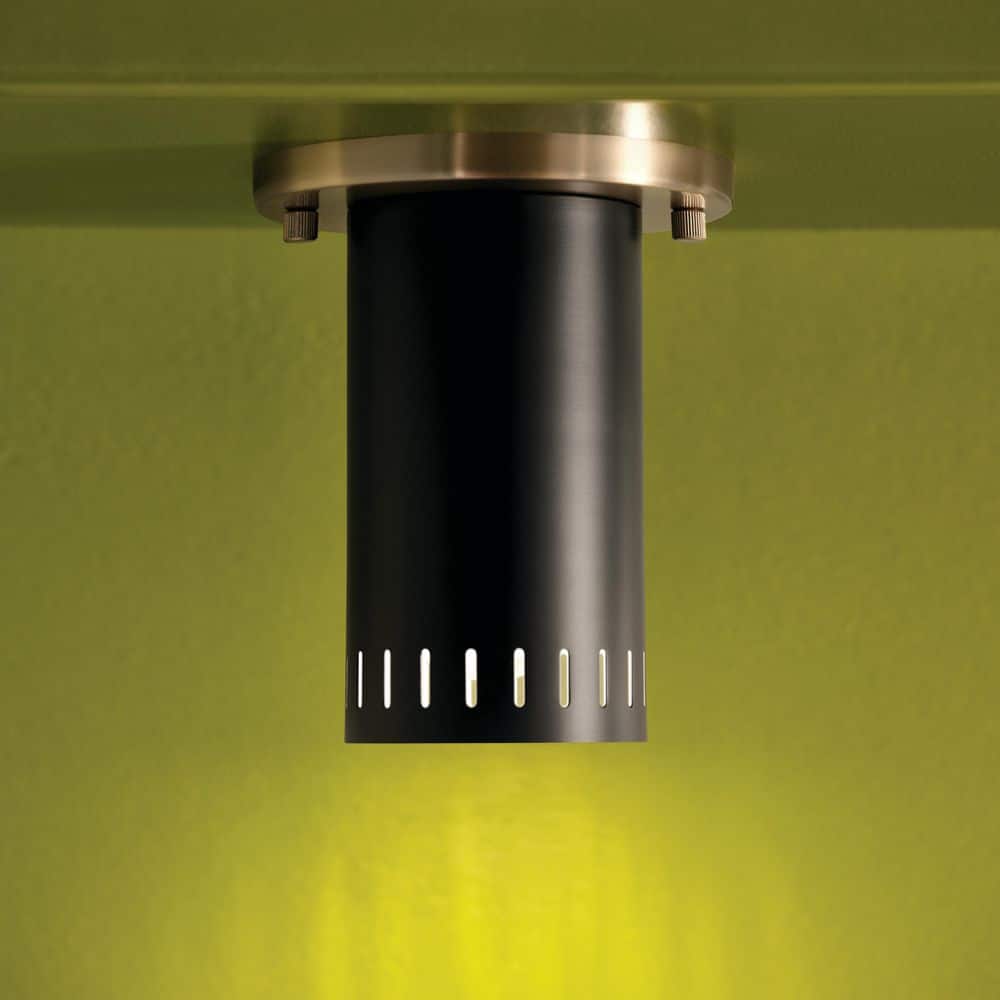 Ruehl 5.50 in. Round 1-Light Flush Mount in Black Gloss for Foyer price history on PriceWatchPro
