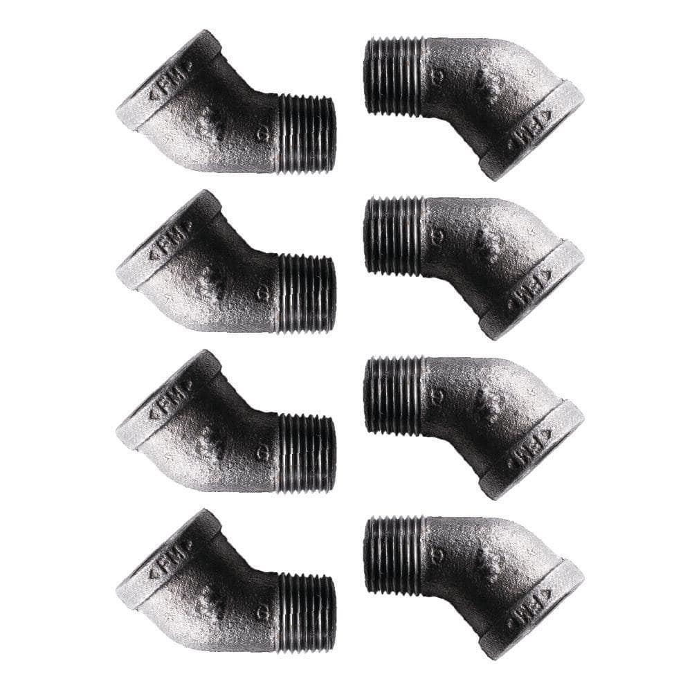 1/2 in. Black Iron 45° Street Elbow (8-Pack) price history on PriceWatchPro