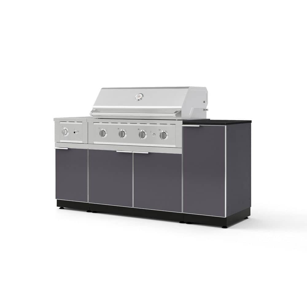 "Outdoor Kitchen 6-Piece 3-Burners Propane Gas Grill Island in Gray w/40"" Performance Grill & Dekton in Sirius-Countertop" price history on PriceWatchPro