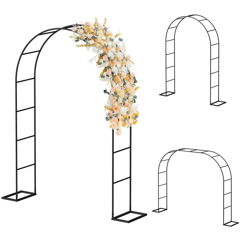 Metal Garden Arbor Trellis 5.3 ft. Wide x 7.6 ft. High or 7.9 ft. Wide x 6.