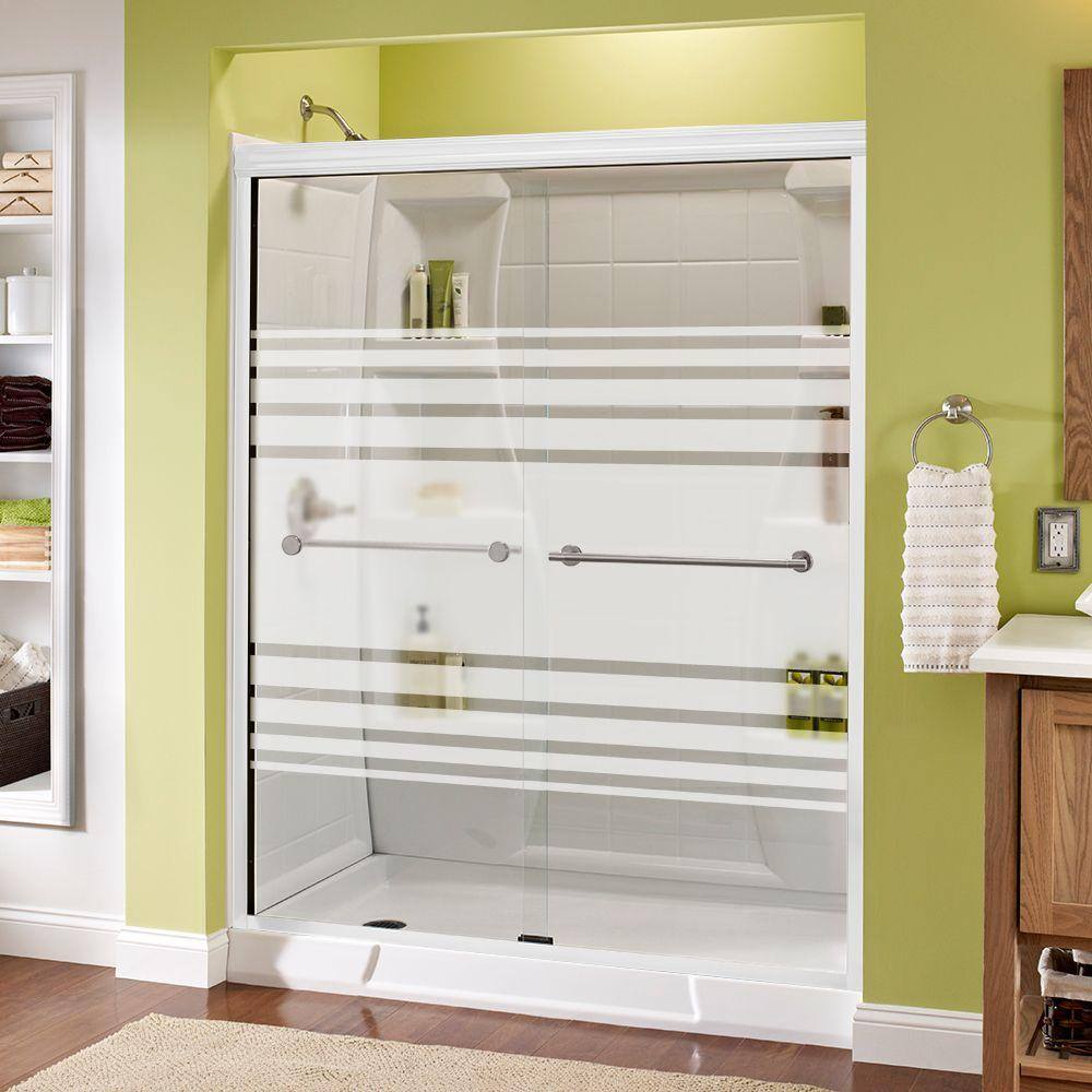 Delta Lyndall 60 in. x 70 in. SemiFrameless Traditional Sliding Shower