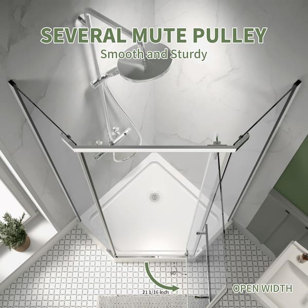 ACE DECOR Corner Shower Enclosure 36 x 72 in. Frameless Neo-Angle