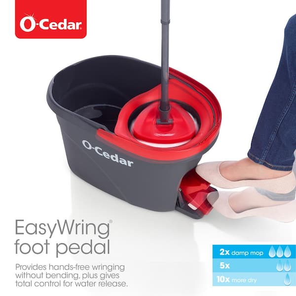 OCedar EasyWring Microfiber Spin Mop Bucket Floor Cleaning System FAST SHIPPING! 