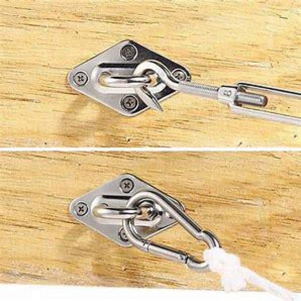 Silver Stainless Steel Sun Shade Sail Hardware Kit