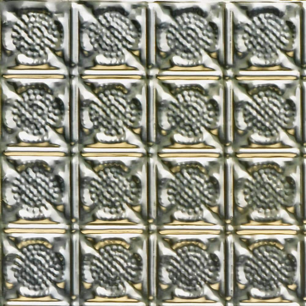 Take Home Sample - Chain Mail Gold Nugget 1 ft. x 1 ft. Decorative Tin Style Nail Up Ceiling Tile (1 sq. ft./case) price history on PriceWatchPro