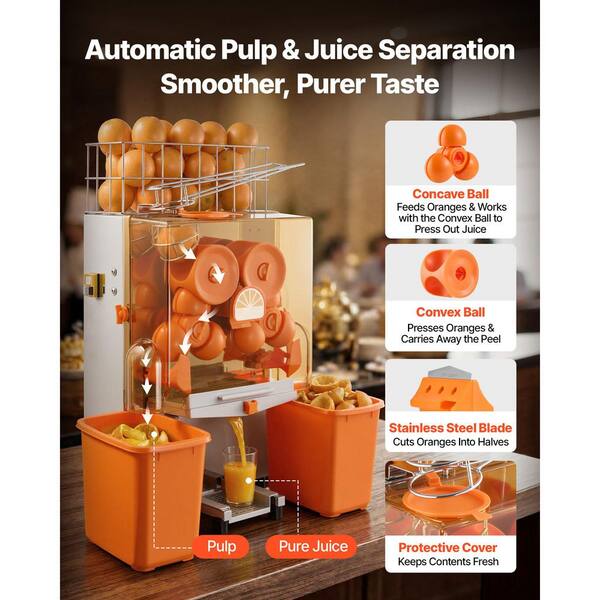 SKYSHALO Commercial Orange Juicer Machine 120W Electric Citrus