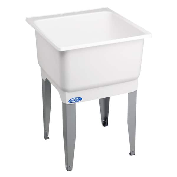 Utilatub 20 Gallon 23 in. x 25 in. Freestanding Laundry/Utility Sink in white