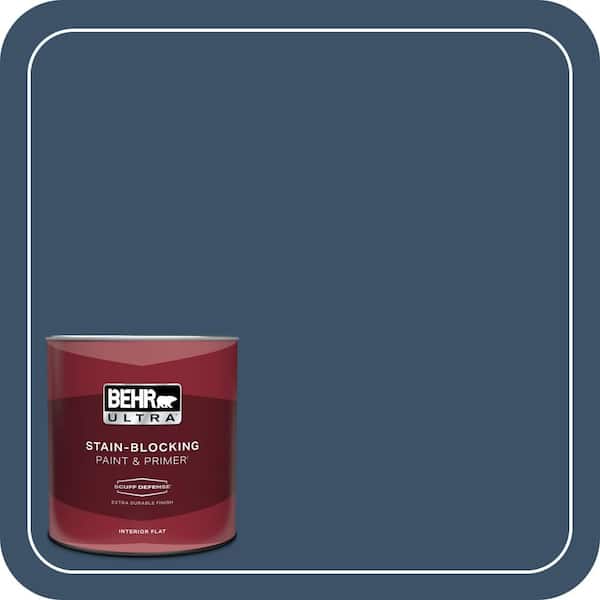 BEHR ULTRA 1 qt. Home Decorators Collection #HDC-SM14-7 Midnight Mosaic Extra Durable Flat Interior Paint & Primer