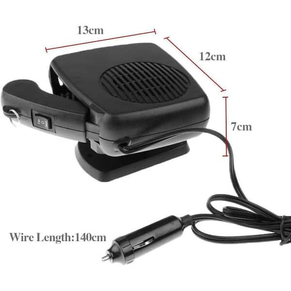 Unbranded 12V Electric Car Heater Defroster, 2-in-1 Heating and Cooling,  Plug-in Cigarette Lighter, Fast Defog for Windshield 27ISA11481