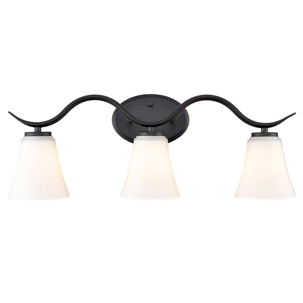 10.63 in. 3 light Black Modern Wall Sconce with Glass Shade price history on PriceWatchPro