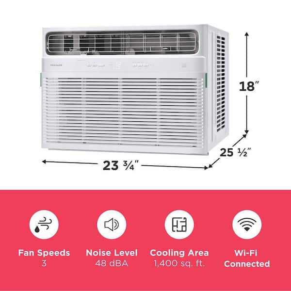 24,000 BTU 230-Volt Inverter Technology Window Room Air Conditioner Cools 1400 sq. ft. with Wi-Fi