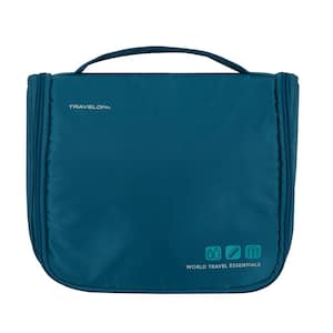World Travel Essentials Peacock Teal Hanging Toiletry Kit