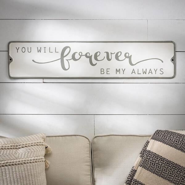 Gg Collection 38 39 In L White And Gray Embossed Metal Inspirational Signs Together They Built A Life They Loved Set Of 2 ec