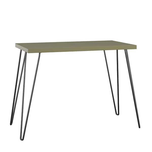 Ameriwood Home Montrose 40 in. Olive Retro Computer Desk with Hairpin Legs