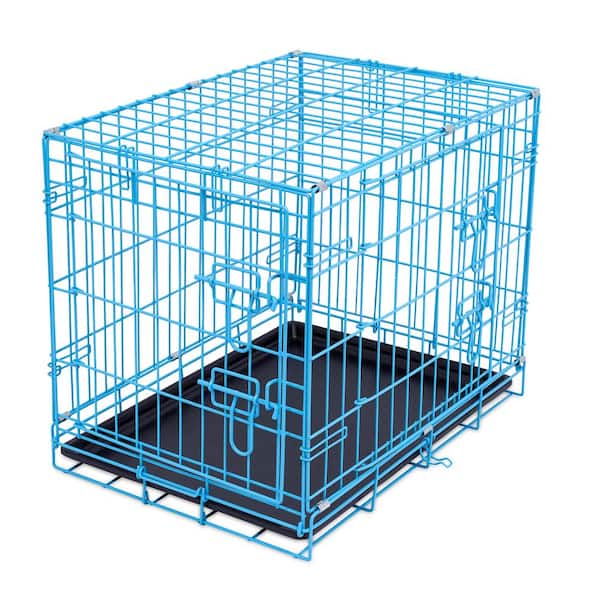 BirdRock Home 24 in. Blue Cage Plus Black Tray
