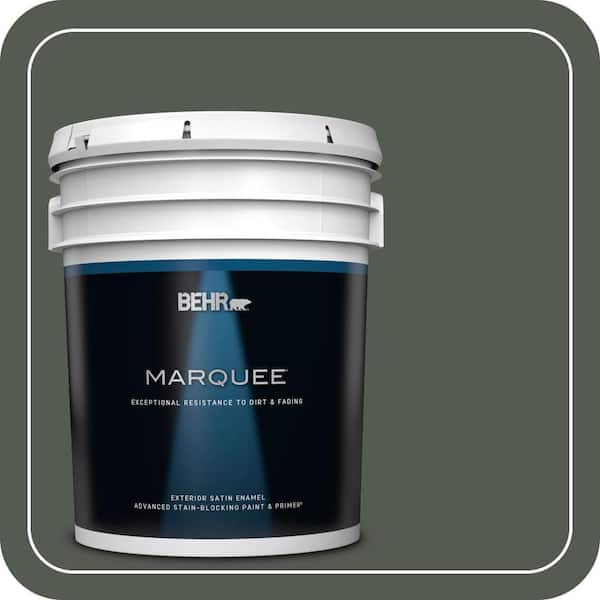 BEHR MARQUEE 5 gal. #N410-7 North Woods Satin Enamel Exterior Paint & Primer