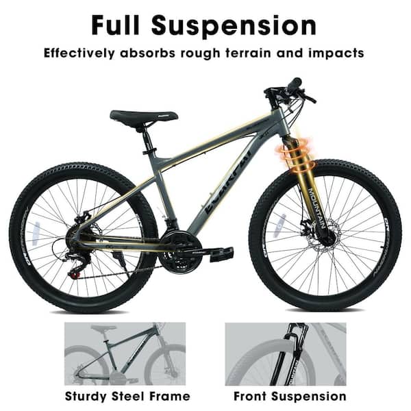 26 in. Mountain Bike for Adult and Teenagers in Grey XZ507BZ14