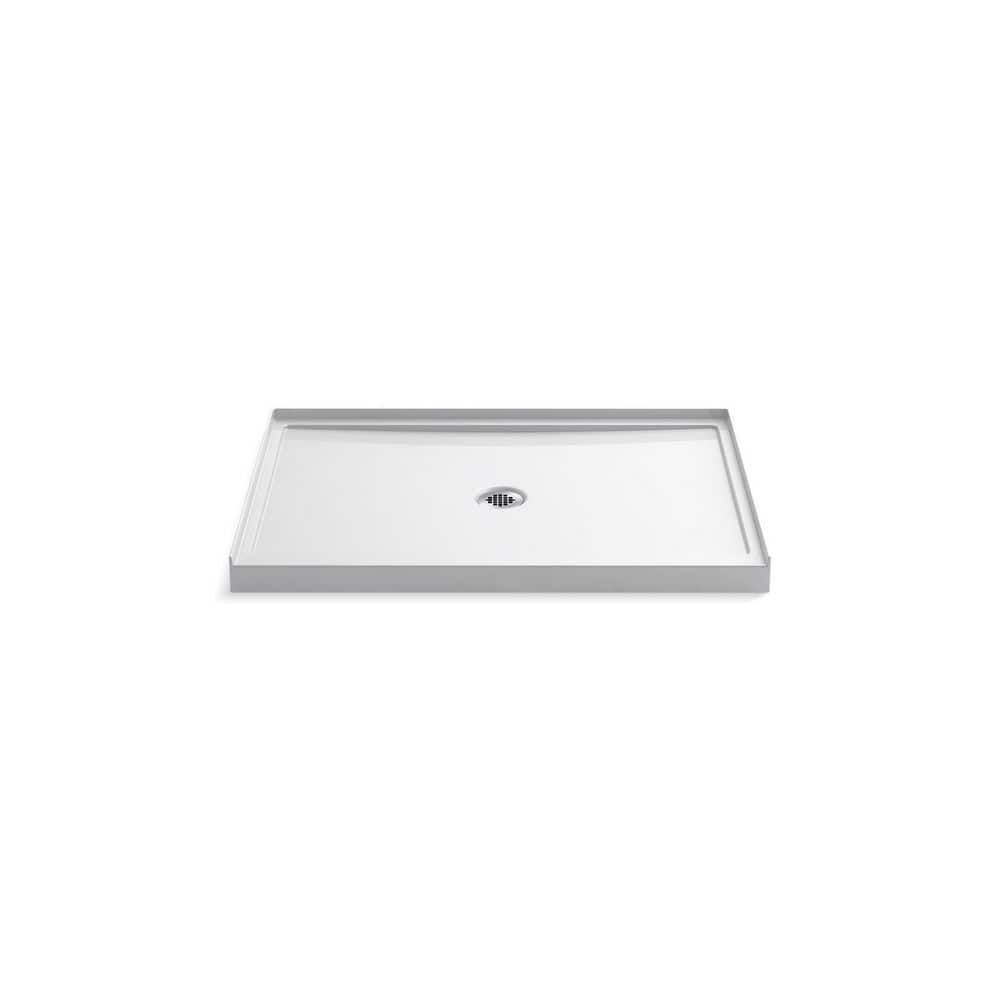 Rely 48 in. L x 34 in. W Alcove Shower Pan Base with Center Drain in White price history on PriceWatchPro
