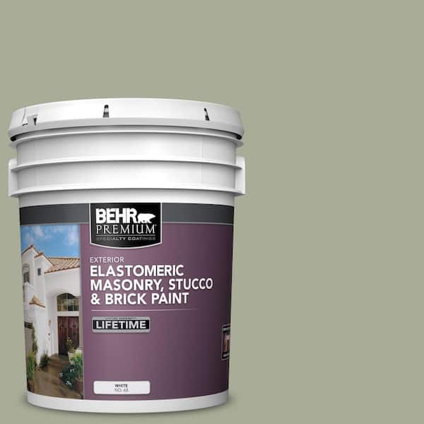5 gal. #S380-4 Bay Water Elastomeric Masonry, Stucco and Brick Exterior Paint