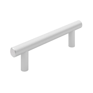 Hearst Collection 3 3/4 in. (96 mm) Textured Aluminum Knurled Cabinet Bar Pull