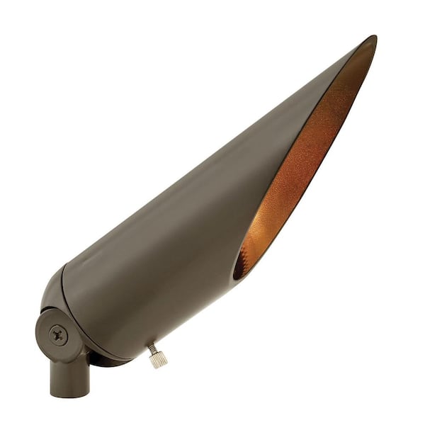 HINKLEY 12-Watt 2700K Accent Spot 750 Lumens Bronze Hardwired Integrated LED Outdoor Long Shroud Spotlight with LumaCORE
