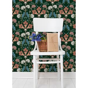 Green Meadow Song Vinyl Matte Peel and Stick Wallpaper Sample