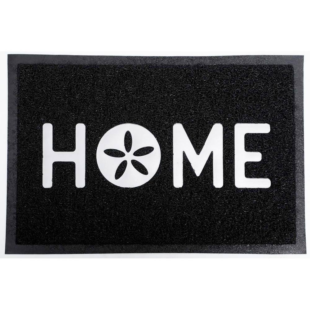 Home Door Scraper Black 24 in. x 16 in. Recycled PVC Outdoor Door Mat