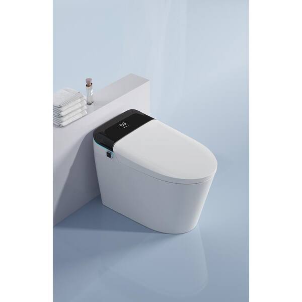 Smart Toilet with Auto Flush 1.28GPF,Heated Seat, Warm Water Wash