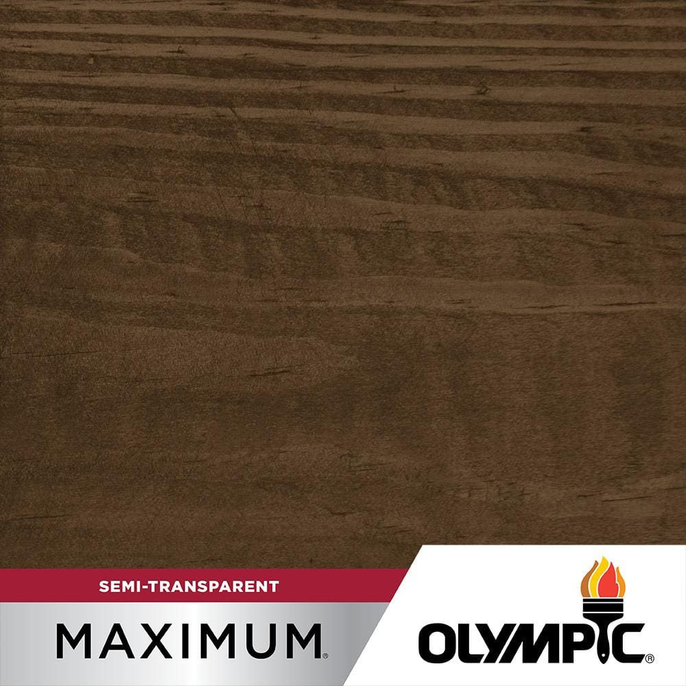 Olympic Maximum 1 gal. Espresso Semi-Transparent Exterior Stain and Sealant in One Low VOC, Brown -  OLY934-01