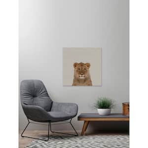 48 in. H x 48 in. W "Smiling Lion" by Marmont Hill Canvas Wall Art