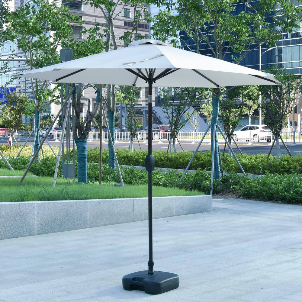 Black Square Plastic Outdoor Umbrella Base with Handle