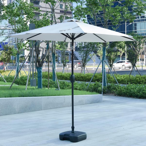 7L Plastic Garden Parasol Base Weights Black Patio Umbrella Holder Green 