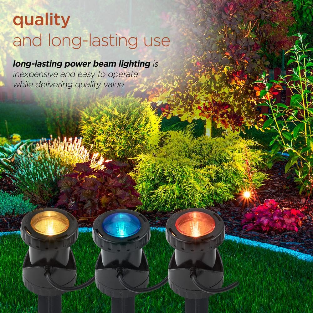 Alpine Black PVC 20-Watt Halogen Pond Lights with Transformer