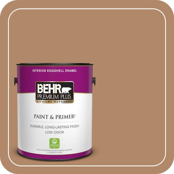 BEHR PREMIUM PLUS 1 gal. #MQ2-02 Syrup Eggshell Enamel Low Odor ...