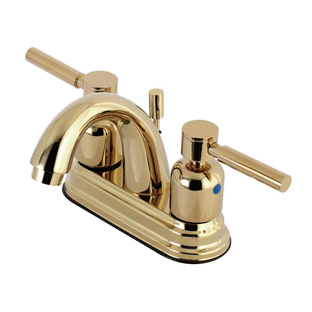 Kingston Brass KS4641DL Concord 4-Inch Centerset Lavatory Faucet with Concord Lever Handle Polished Chrome 