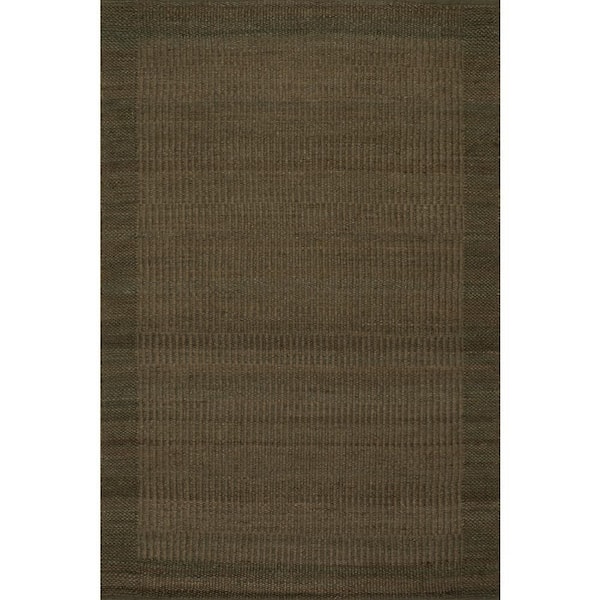 Nadira Striped Moroccan Jute Area Green 5 ft. x 8 ft. Indoor Area Rug