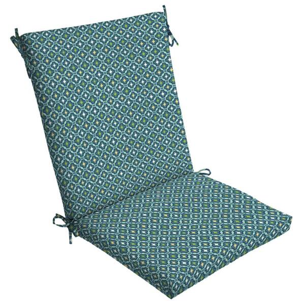 Arden Selections 20 x 44 Alana Tile High Back Outdoor Dining Chair Cushion