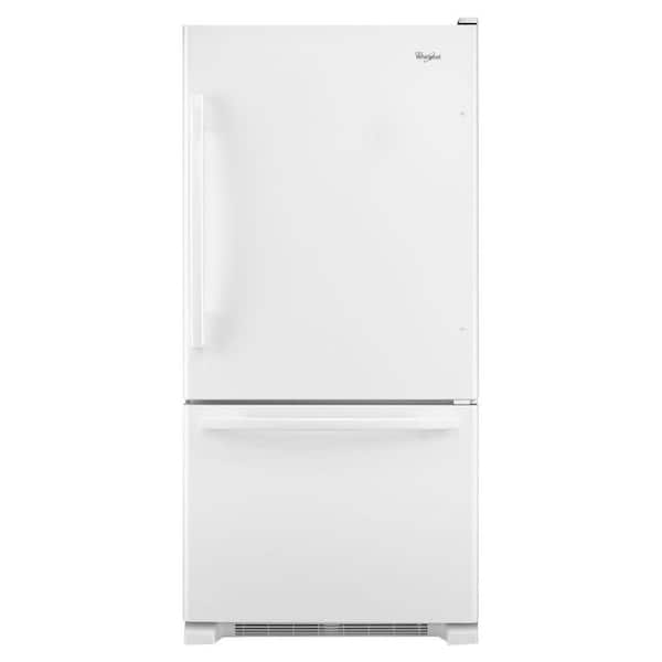 Whirlpool Gold 33 in. W 21.9 cu. ft. Bottom Freezer Refrigerator in White-DISCONTINUED