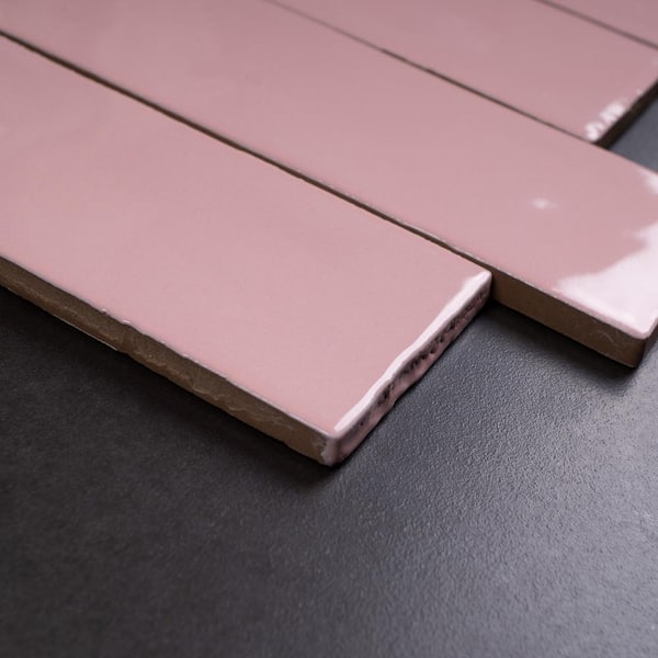 MOLOVO Borgo Subway Pink 2.6 in. X 7.9 in. Polished