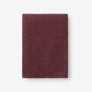 Gossamer Plum Solid Cotton Woven Throw Blanket